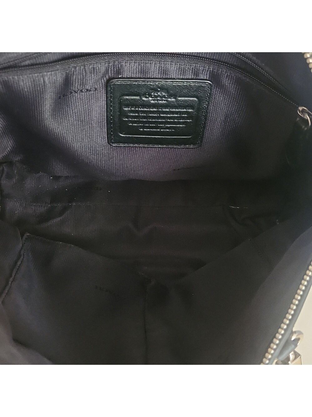 Coach Black and Gray Signature Canvas Shoulder Bag - Picture 11 of 15